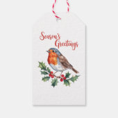 陽気なロビンからの季節の挨拶 ギフトタグ (裏面)