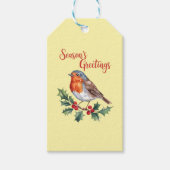 陽気なロビンからの季節の挨拶 ギフトタグ (正面)