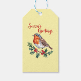 陽気なロビンからの季節の挨拶 ギフトタグ