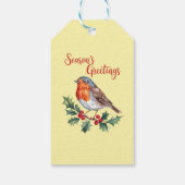 陽気なロビンからの季節の挨拶 ギフトタグ (裏面)