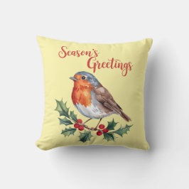 陽気なロビンからの季節の挨拶 クッション