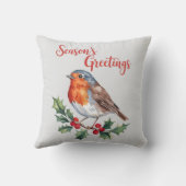 陽気なロビンからの季節の挨拶 クッション (裏面)