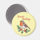 陽気なロビンからの季節の挨拶 マグネット (正面/裏面)