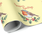 陽気なロビンからの季節の挨拶 ラッピングペーパー (ロールコーナー)