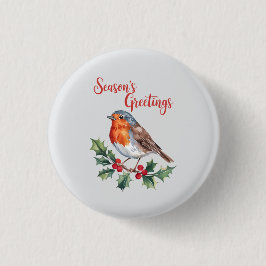 陽気なロビンからの季節の挨拶 缶バッジ