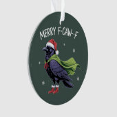 陽気なワルカラス メリークリスマス 不機嫌な鳥 サルカスティック オーナメント (正面)