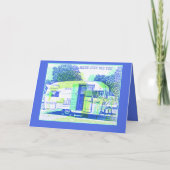 陽気なヴィンテージキャンパートレーラーハッピーバースデー カード (裏面)