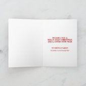 陽気なヴィンテージサンタ メリークリスマス家族 シーズンカード (内部)