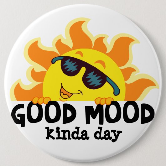 陽気な一日 "Good Mood kinda Day" 缶バッジ (正面)