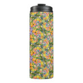 陽気な万華鏡のように千変万化するパターンフローラ タンブラー (正面)