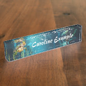 陽気な亀と水中の冒険。 デスクネームプレート (側面)