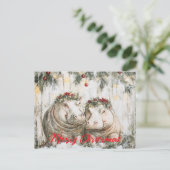 陽気な二頭のカバ ポストカード (スタンド正面)