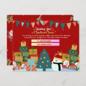 陽気な休日：パーソナライズされたクリスマス ポストカード (正面/裏面)