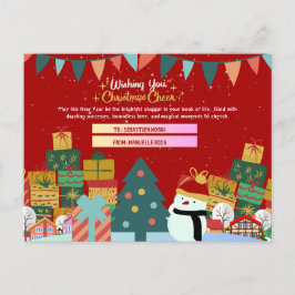 陽気な休日：パーソナライズされたクリスマス ポストカード