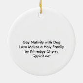 陽気な出生: 愛は神聖な家族を作ります セラミックオーナメント (裏面)