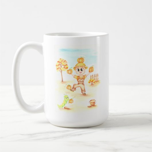 陽気な収穫 赤毛の少年 コーヒーマグカップ (左)