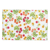 陽気な夏の花の庭の枕カバー 枕カバー (裏面)