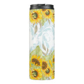 陽気な夏ひまわり&ペイズリー |モノグラム タンブラー (裏面)