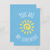 陽気な太陽デザイン サンキューカード (正面/裏面)