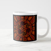 陽気な太陽デザイン ジャンボコーヒーマグカップ (右)