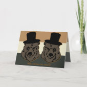 陽気な夫のためのくまのプライドのバレンタインカード シーズンカード (正面)