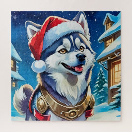 陽気な子犬とホリデージョイ ジグソーパズル