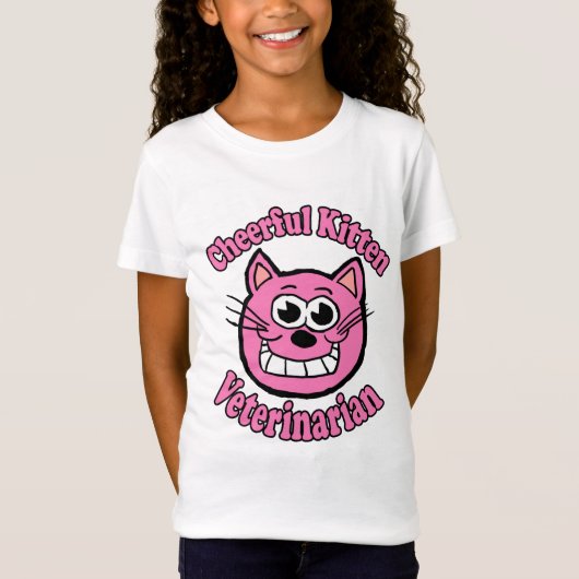 陽気な子猫の獣医 Tシャツ (正面)