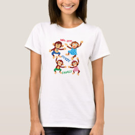 陽気な家族のためのサルTシャツ Tシャツ