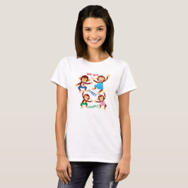 陽気な家族のためのサルTシャツ Tシャツ