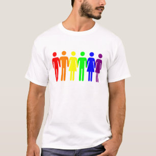 陽気な家族の虹GLBTのプライド Tシャツ