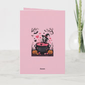 陽気な小さな魔女と泡の出る大鍋 カード (裏面)