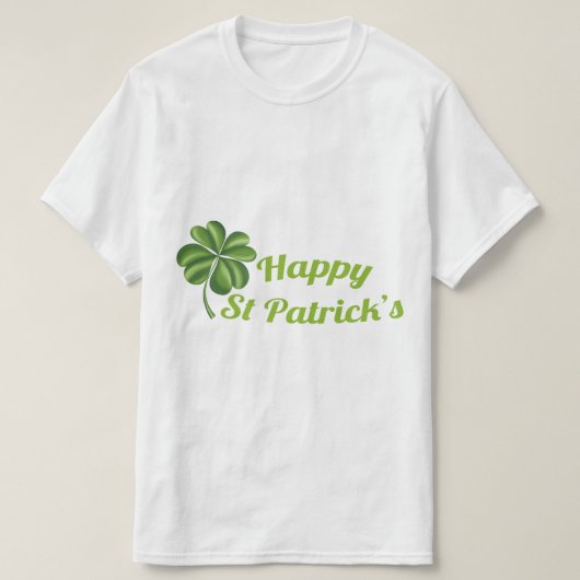 陽気な小人 セントパトリックデーの3Dイラスト Tシャツ (デザイン正面)