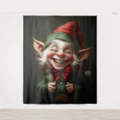 陽気な小妖精や小人と大笑い タペストリー (正面)