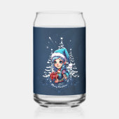 陽気な小妖精や小人 ガラス缶 (裏面)