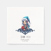 陽気な小妖精や小人 スタンダードカクテルナプキン (正面)