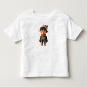 陽気な少年クリスマスエルフの赤ちゃんTシャツ トドラーTシャツ (正面)