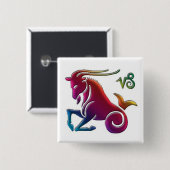 陽気な山羊座ボタン 缶バッジ (正面&裏面)