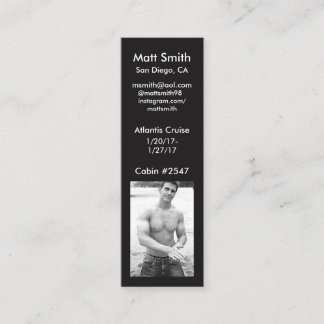 陽気な巡航カード スキニー名刺