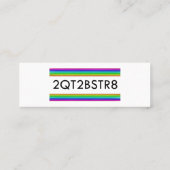 陽気な巡航カード スキニー名刺 (裏面)