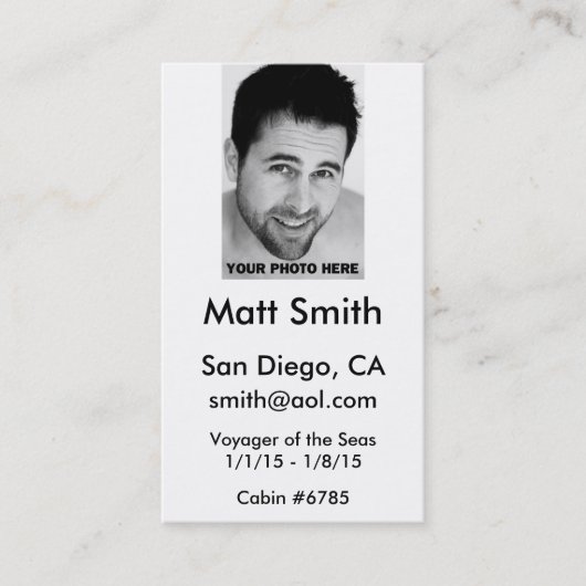 陽気な巡航カード 名刺 (正面)