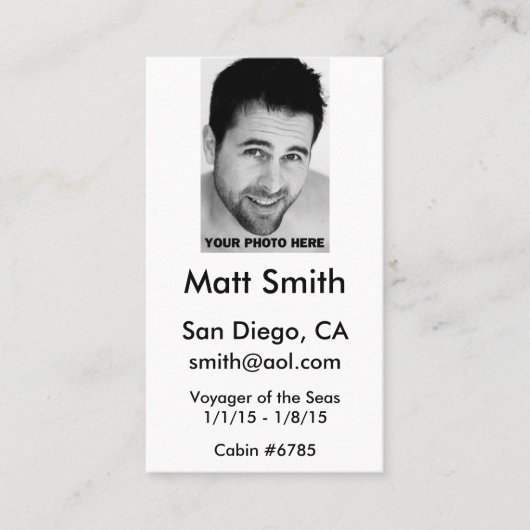 陽気な巡航カード 名刺 (正面)