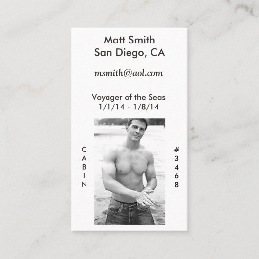 陽気な巡航カード(背部と) 名刺 (正面)