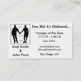 陽気な巡航カード(背部と) 名刺