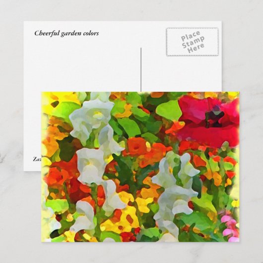 陽気な庭色 ポストカード (正面/裏面)