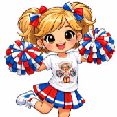 陽気な愛国イラスト トライブレンドTシャツ