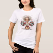 陽気な愛国イラスト トライブレンドTシャツ (正面)