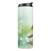 陽気な手絵を描のゴウディアのフィンチ タンブラー (回転左)