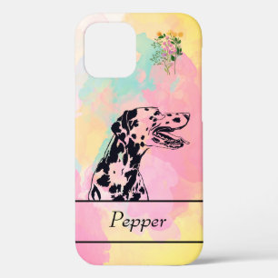 陽気な抽象芸術インクダルマチアン犬iPhone 12ケース iPhone 12ケース