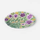 陽気な抽象芸術フローラ ペーパープレート (アングル)