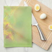 陽気な抽象芸術花柄 キッチンタオル (四つ折り)